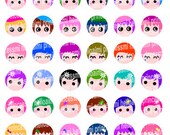 instant download JPG file - Digital collage illustration Clipart Download Princess baby girl face Graphic by princess mi 1020