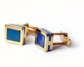 Wedding cufflinks, cuff for man, blue stone man jewelry