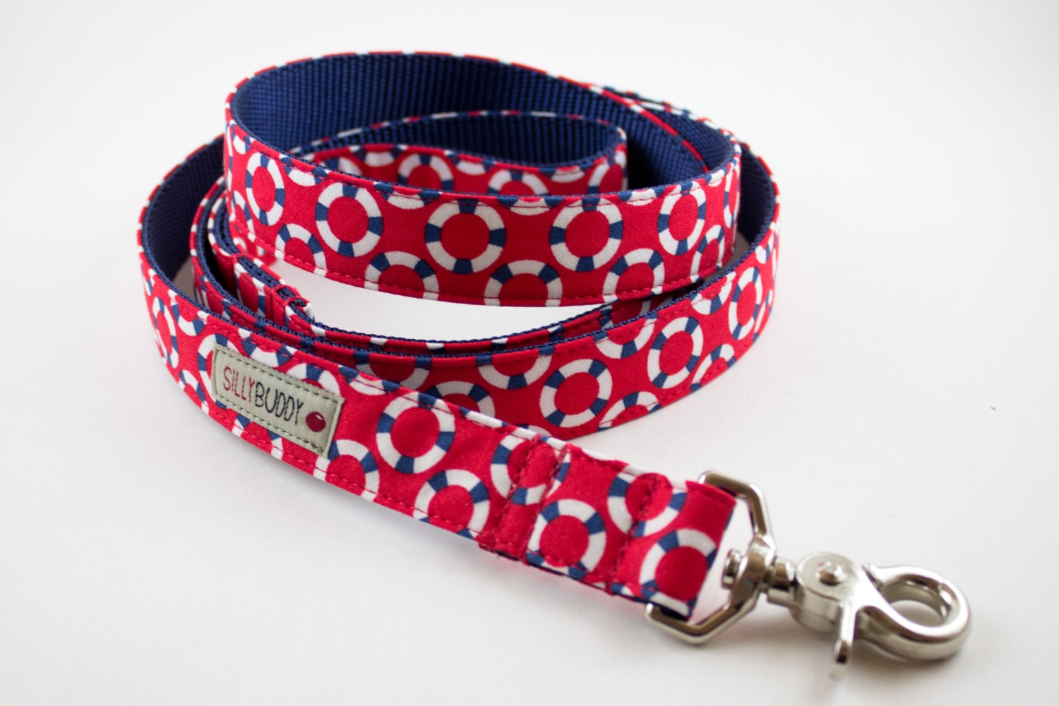 Red Lifesaver Nautical Dog Leash