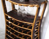 Large Concave Wine Barrel Wine Rack - 100% recycled Napa Valley Barrel