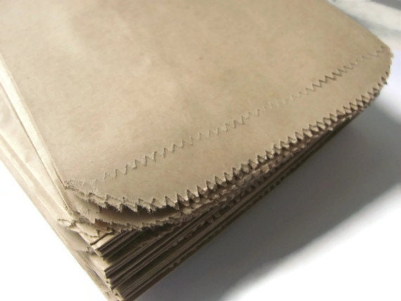 100 Kraft Brown Paper Bags 5 x 7.75 size - Medium 5 x 7 3/4 size - Flat - Merchandise - Favor - 5x7 / 5 x 7 1/2 - Wedding Candy Buffet