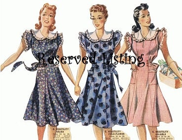Reserved for Jentaculophile - 1950s Casual Summer Frock  with Mandarine Collar