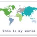 Kids wall art. World map print, childrens wall art. Kid playroom art. Retro Map art for children, nursery art 12x16 nursery print by WallFry