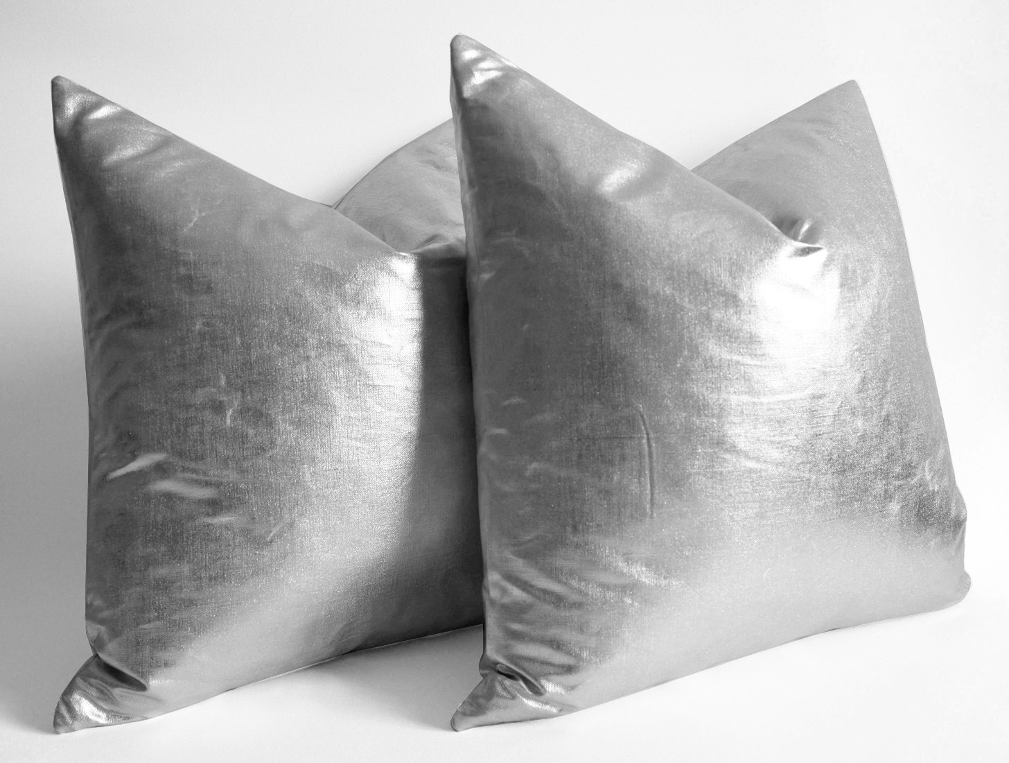 Sukan / 1 Pillow Covers Silver - large pillow - euro pillow covers - european pillow covers - throw pillow - 26x26 pillow covers