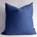 Sukan / 1 Linen pillow cover navy blue - decorative throw pillows - throw pillows - shams - cushion cover - 20x20 pillows