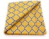Half Off Sale Men's Pocket Square Handkerchief  Yellow and Grey