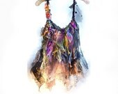 Beautiful Rich Hot Summer Evening Party Dress/Tunic Art to Wear CINDERELLA  GYPSY  Hippi Gothic Antique Tribal Boho Ruffle