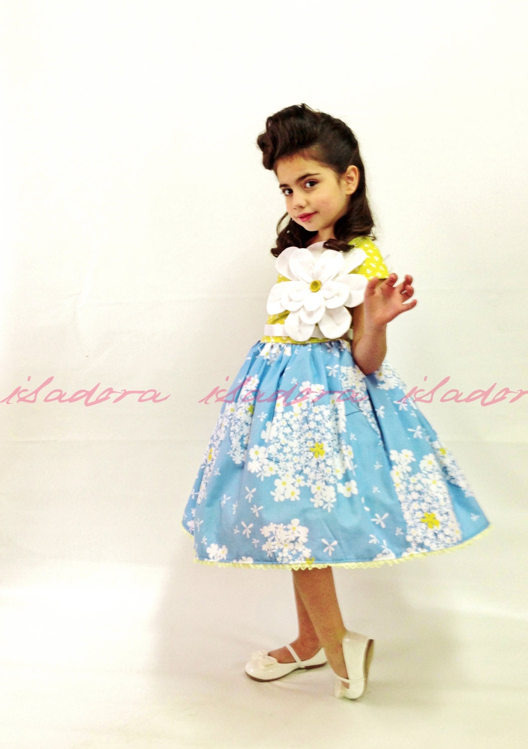 Girls Easter Dress He Loves Me He Loves Me Not