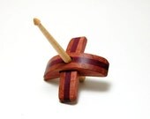 Small Turkish Spindle: Eastern Cedar, Purpleheart and Curly Maple