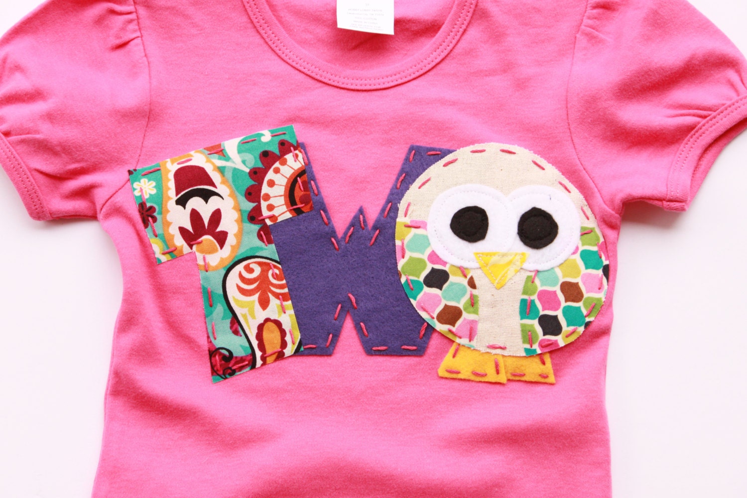Owl birthday shirt, 2nd, 2, t shirt, girl pink,