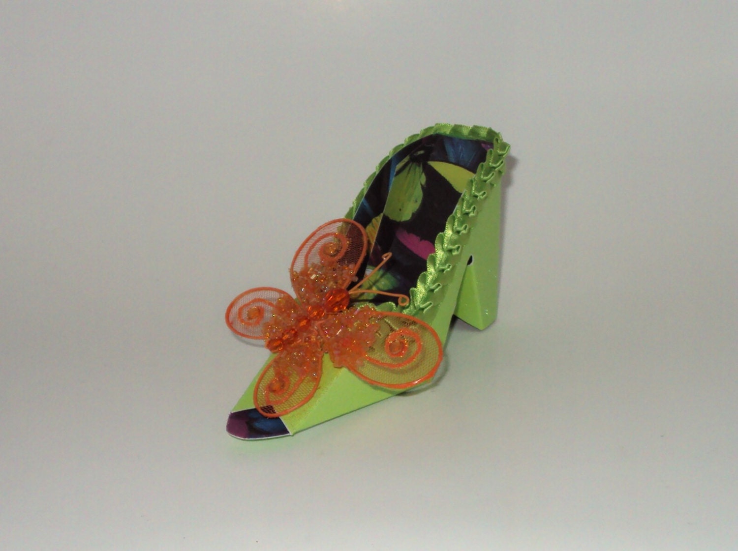 Butterfly High Heel Paper Shoe Gift Box Favor Box OOAK