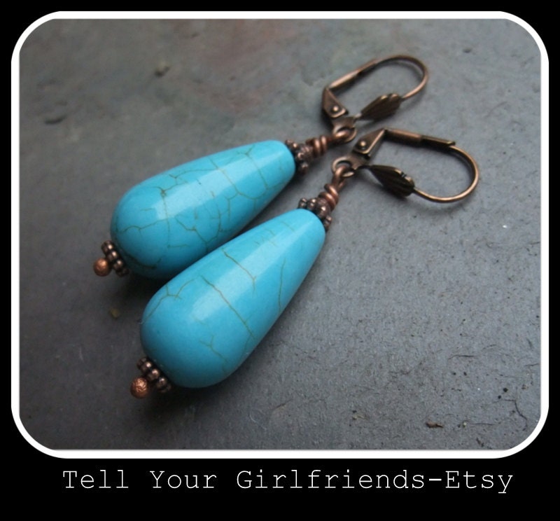 Turquoise Teardrop Earrings