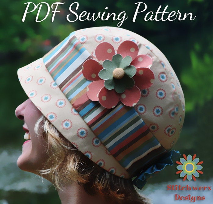 Vintage Cloche Hat PDF Sewing Pattern S106ADLT- Teen, Tween, Women's, Adult Hat Sewing Pattern