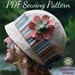 Vintage Cloche Hat PDF Sewing Pattern S106ADLT- Teen, Tween, Women's, Adult Hat Sewing Pattern