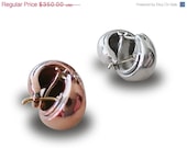 on sale Sterling Silver Earrings Gipsy Style Gold or Silver