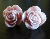 Rose Earrings // Mauve