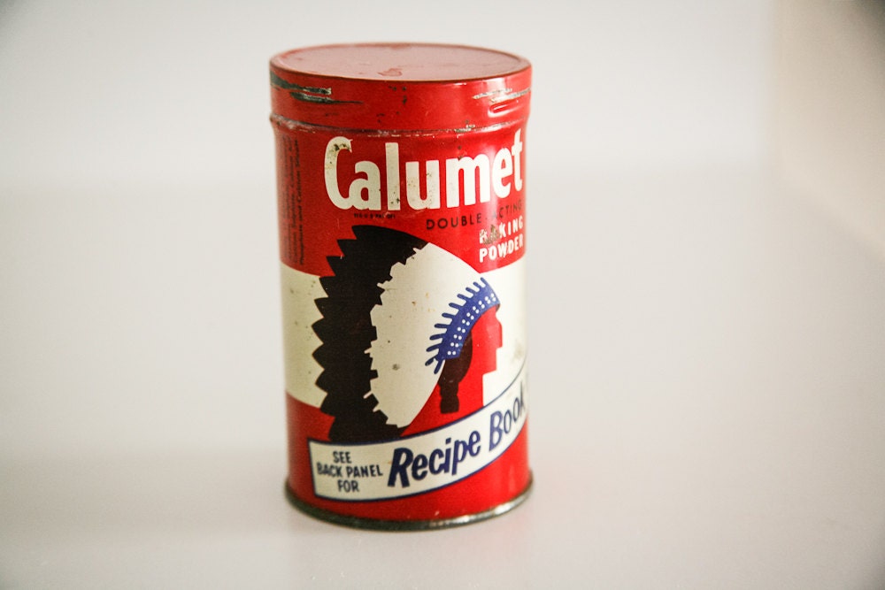 Vintage Collectible Calumet Double Action Baking Powder Tin from Two Sparrows Vintage