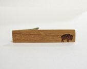 Wood Tie Clip, Animal or Bike or St Johns Bridge