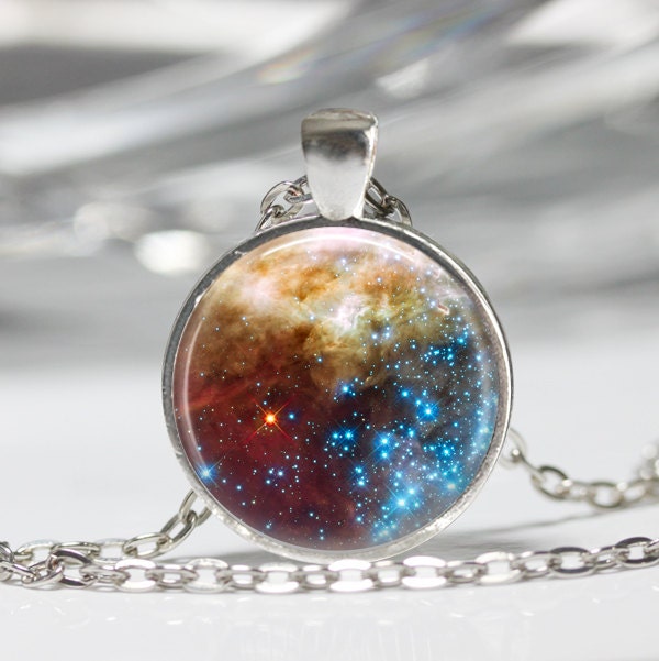 Nebulae Space Pendant - Space Pendant Necklace Planet Pendant - Resin Pendant Nebula Necklace C349