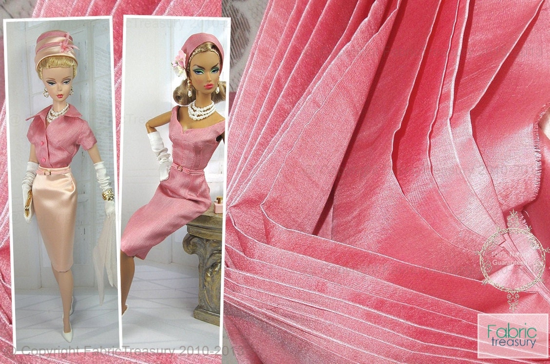 Sheer Fabric Silk Fabric Yardage. Light Weight. Salmon Pink from ICECREAM SHOP collection.