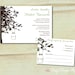 Wedding Invitation - Mason Jar Hanging from a Tree Silhouette - Rustic Chic - Invitation and RSVP Card with Envelopes