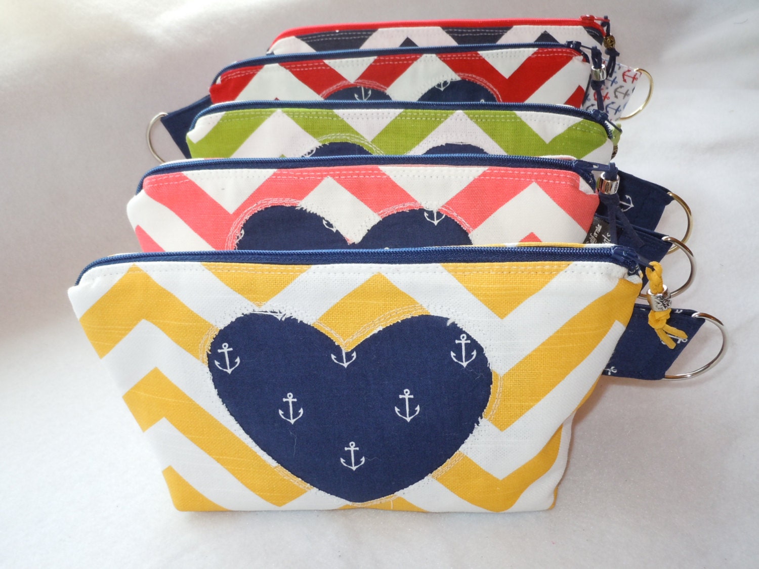 Chevron Anchor Cosmetic Bag