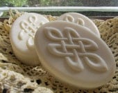 Cucumber Melon scented soap in a Longevity Knot design