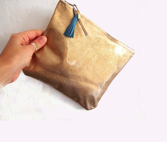 sunny clutch, golden leather, metallic clutch,  wedding purse, gold leather, bridesmaid bags and purses