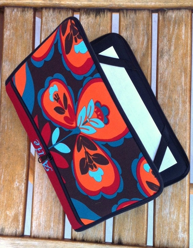 full zipper close (FREE personalization) HARD CASE - kindle/ nook/ other - seeds