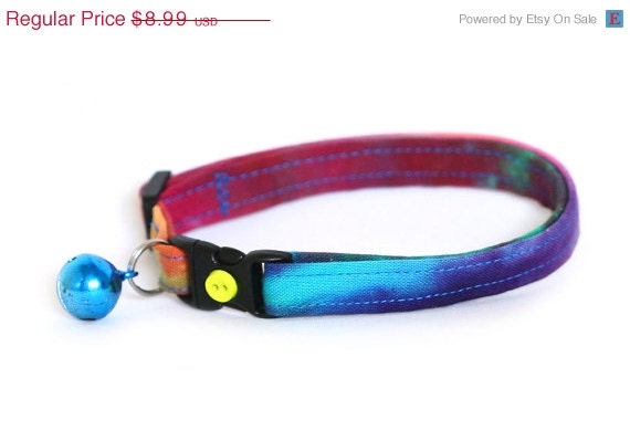 ON SALE Safety Cat Collar - Tie Dye - Breakaway Cat Collar
