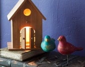 Peek-a-Boo Modern Birdhouse Lamp for Baby Nursery