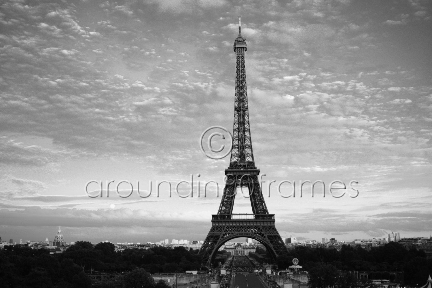 Eiffel Tower at Dusk, Paris, France 8x10 Print