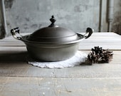 Vintage Wooden Handled Pot with Lid