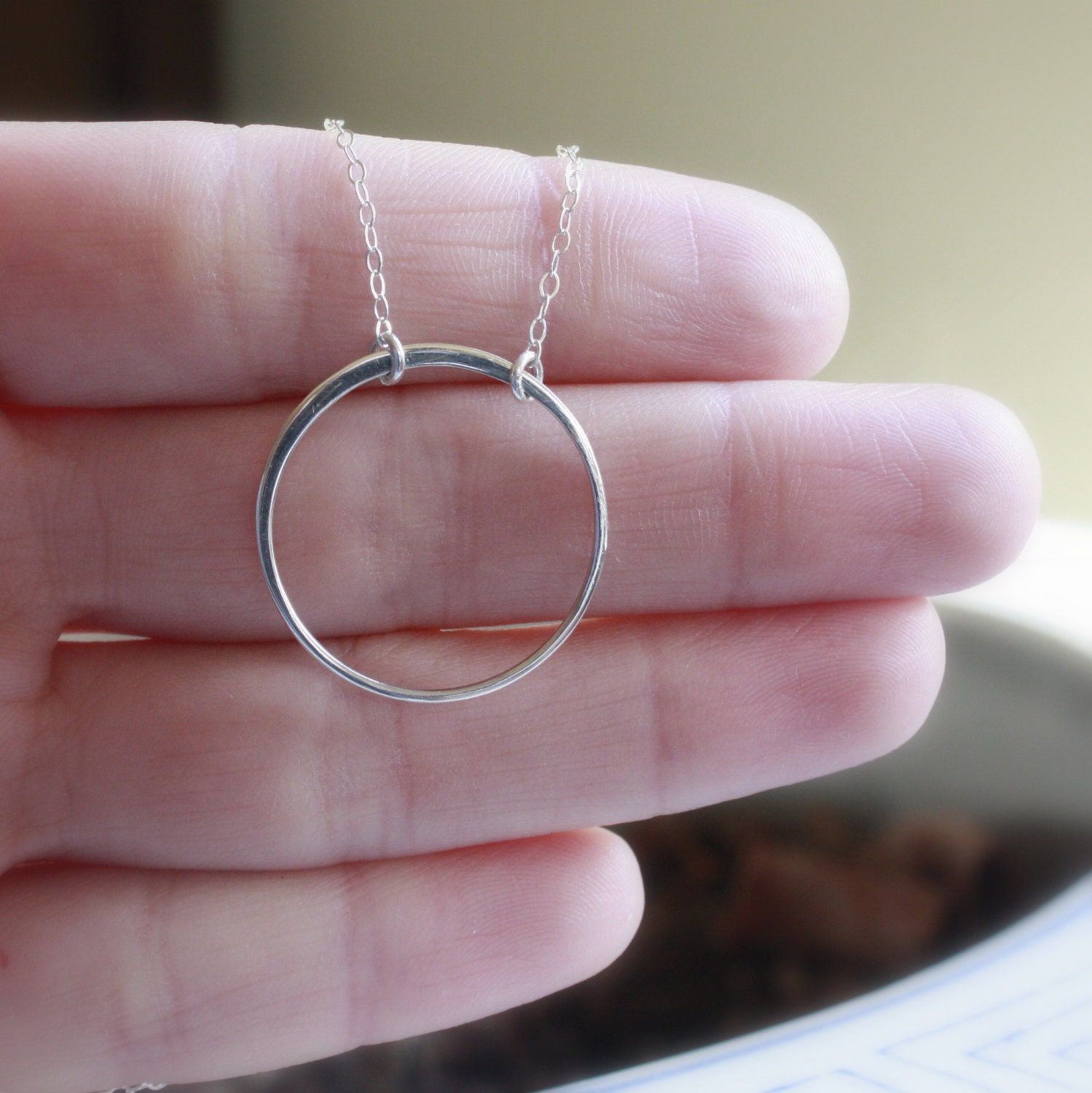 Silver Karma Circle . KARMA COLLECTION . Extra Large . Once Upon a Time Necklace . Emma Swan
