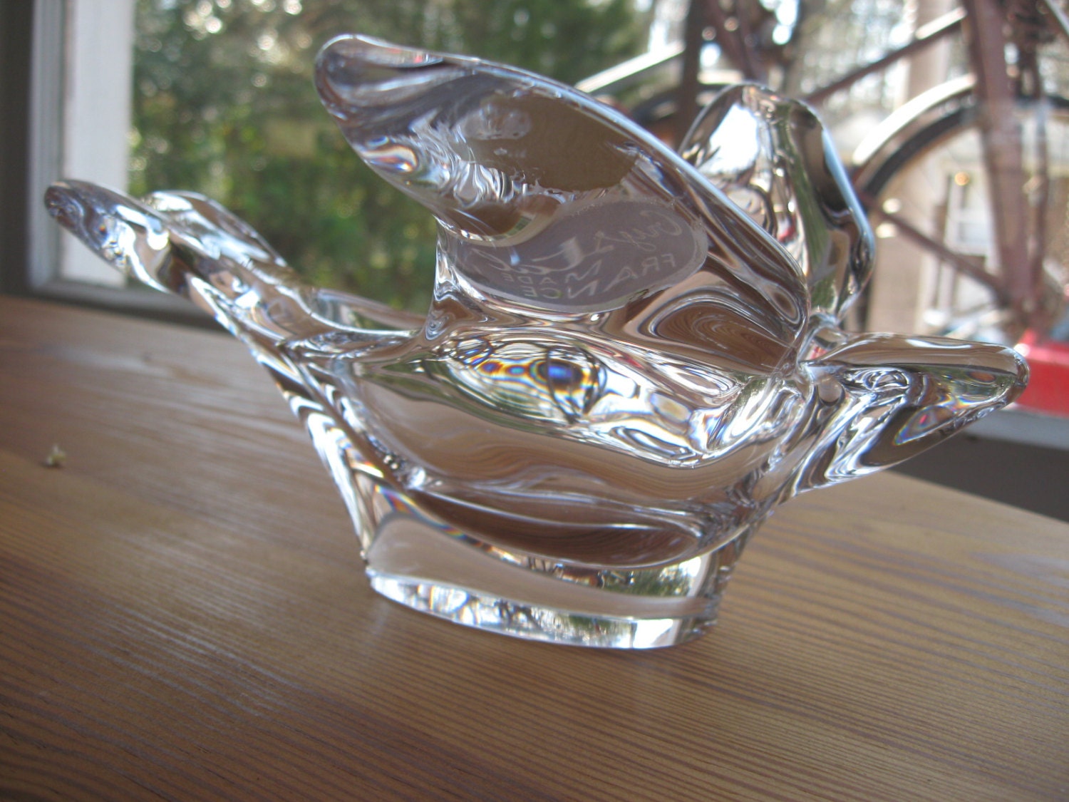 Vintage French Crystal THE PRINCESS HOUSE Bird Spoon Holder