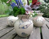 Swallow Wildflower Vase - Handmade Ceramic Small Vase