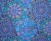 Blue Millefiore Print Pure Cotton Fabric from Kaffe Fassett--One Yard
