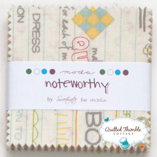 Noteworthy by Sweetwater - MINI Charm Pack  (5500MC) - Moda