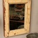 Distressed Yellow Rustic Indian Antique Wood Mirror