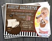 Pirate Birthday Invitation - FREE Thank You Card included Il_170x135