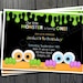 Monster Birthday Invitation - FREE Thank You Card included