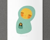 Unique Children Decor Nursery Wall Art Print - You Are Never Alone - Large Fine Art Poster