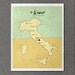 I Love You in Italy 8x10 / Typographic Print, Italian Map, Giclee, Modern Baby, Nursery Art, Illustration, Travel Theme, Digital Print