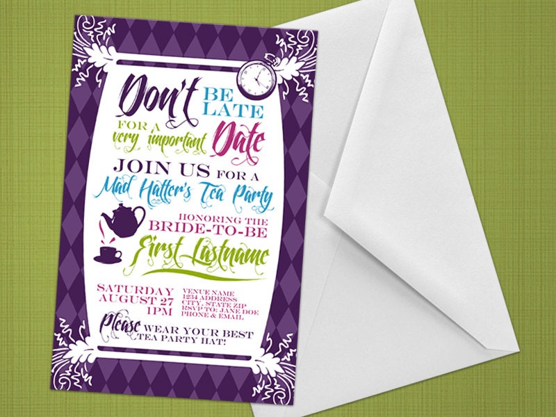 Invitations - Wonderland - DIY Printable