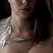 statement shoulder necklace wing Leaf metal lace Oxidize silver