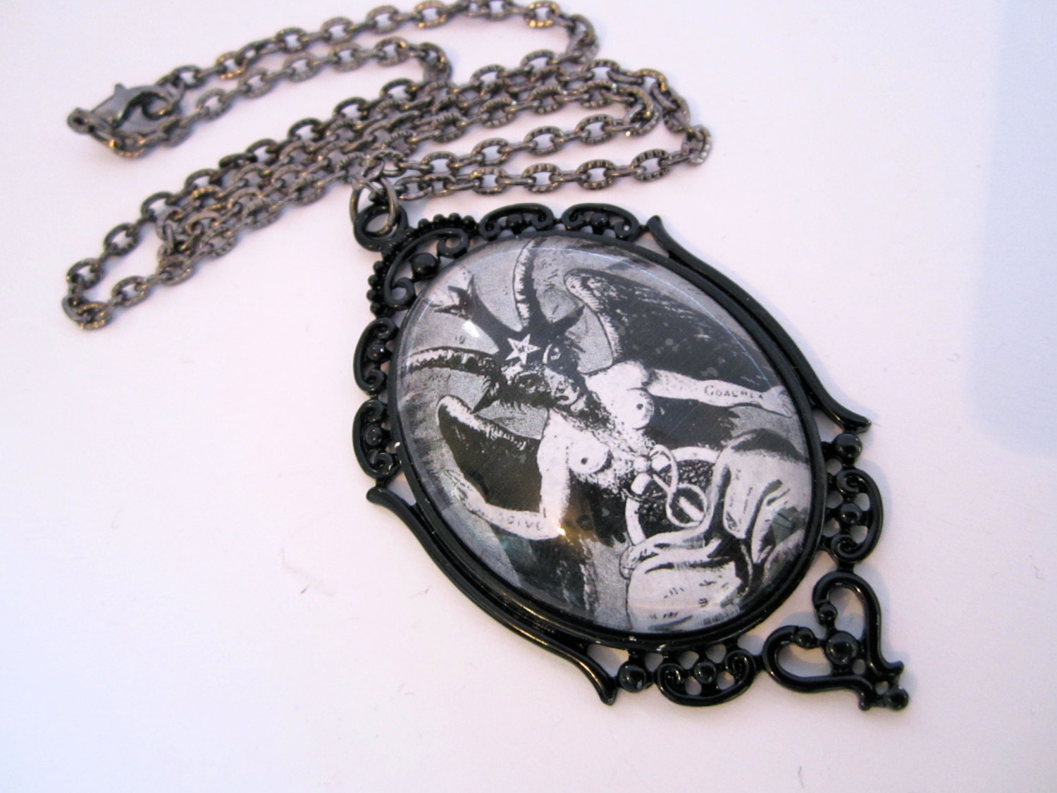Baphomet cameo necklace