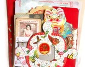 Large Scrap Chinese paper pack - New and Vintage paper ephemera, paper scraps (Lot 3)