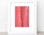 Watercolor Painting - original abstract fine art - oxblood red - mauve - dusty rose - valentines day