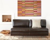 Abstract Acrylic Painting Original Fine Art 30"x40" by Linnea Heide - red gold brown copper - contemporary - geometric