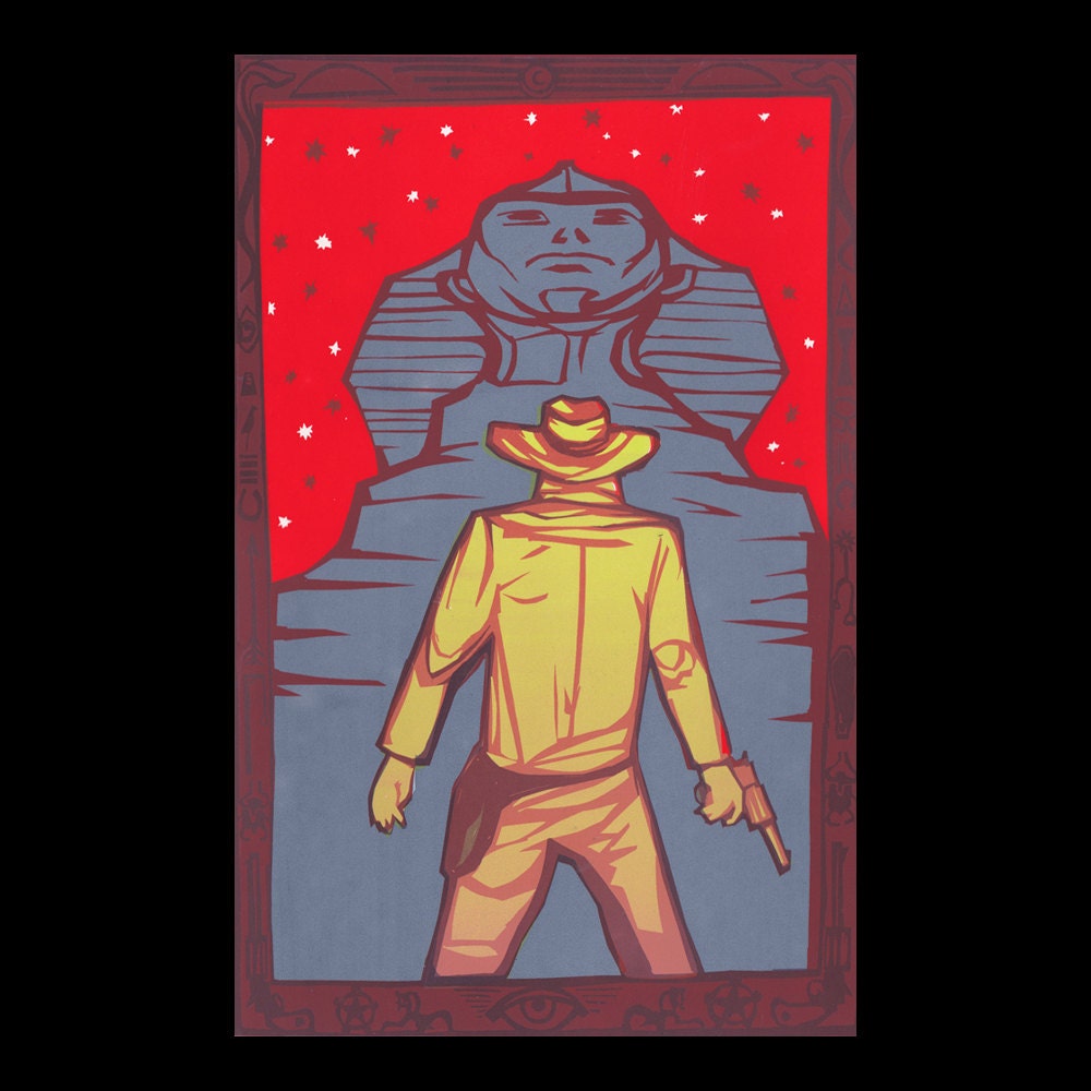 The Gunfighter and The Sphinx limited edition screen print